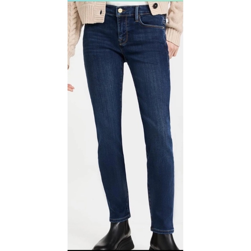 Frame Le Garcon Slim Boyfriend Jeans Dublin Dark Wash Sz30 Premium Demin Chic